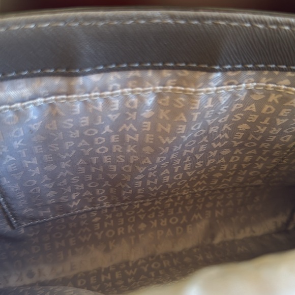 KATE SPADE♠️New York "Alek" TIDEN PLACE🩶CLIFF GREY🩶SAFFIANO LEATHER BAG🌟EUC🌟 - Picture 14 of 17
